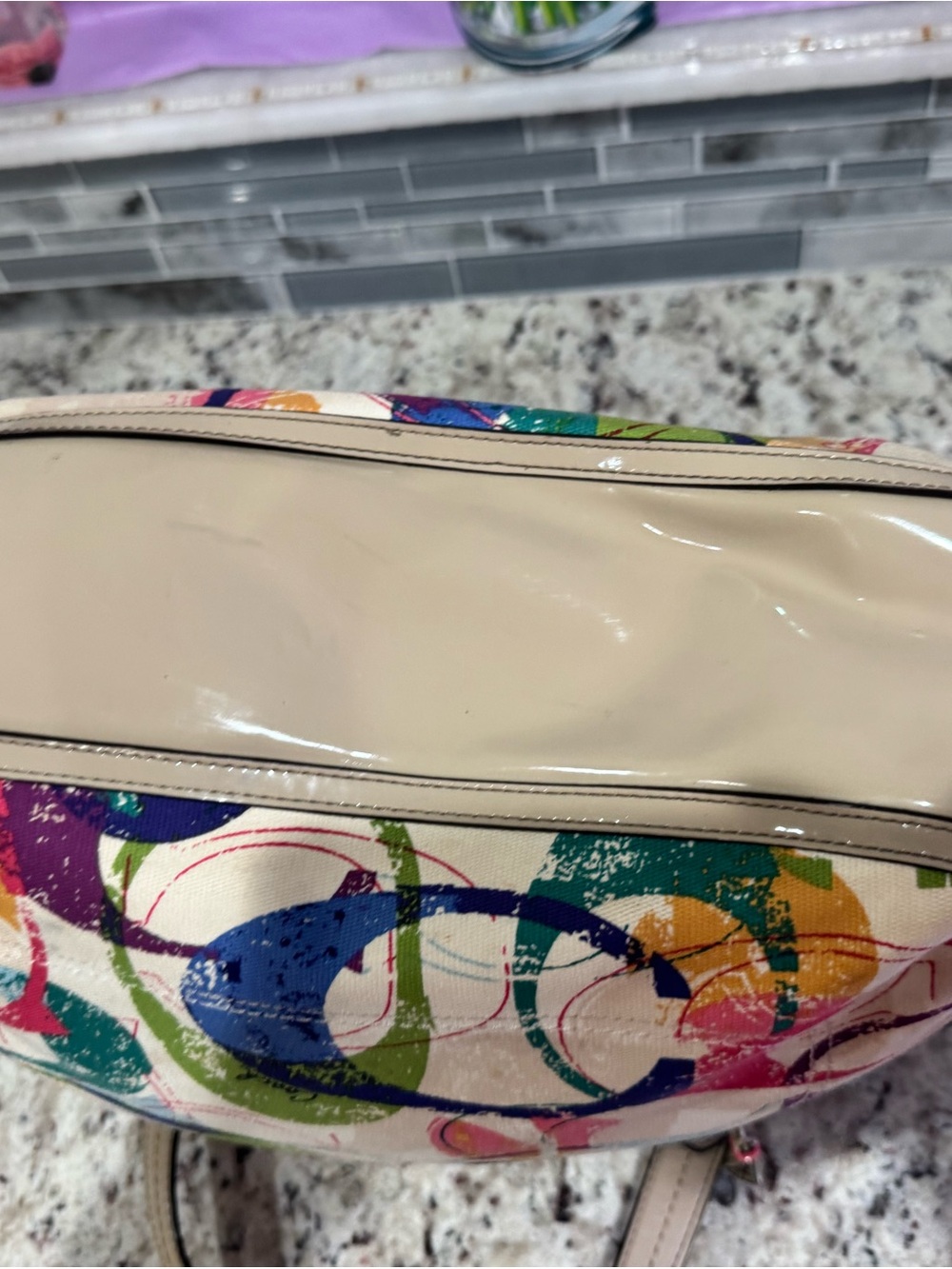 Coach Poppy Graffiti Signature Appliqué Glam tote - Picture 11 of 16